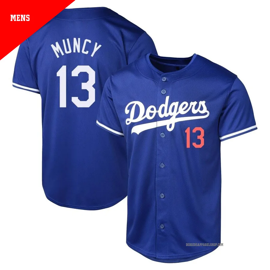 Men's Los Angeles Dodgers ＃13 Max Muncy Royal Limited Alternate Jersey