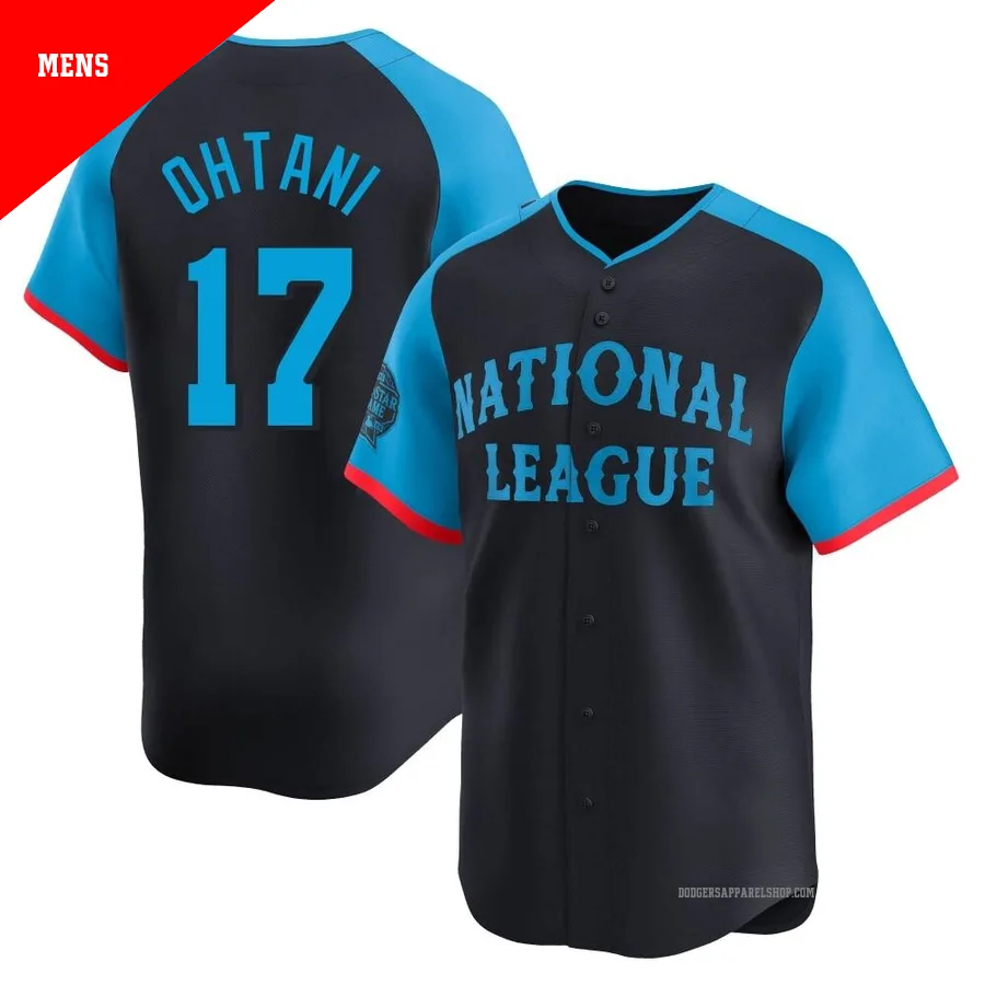 Men's Los Angeles Dodgers ＃17 Shohei Ohtani Navy Limited National League 2024 All-Star Game Jersey