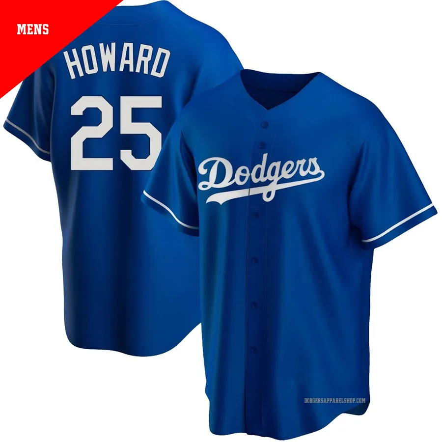 Men's Los Angeles Dodgers ＃25 Frank Howard Royal Replica Alternate Jersey