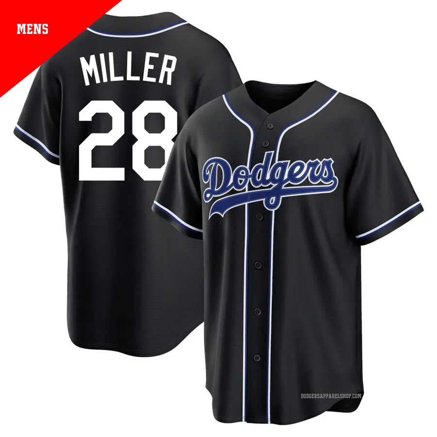 Men's Los Angeles Dodgers ＃28 Bobby Miller Black Replica Fashion Out Jersey