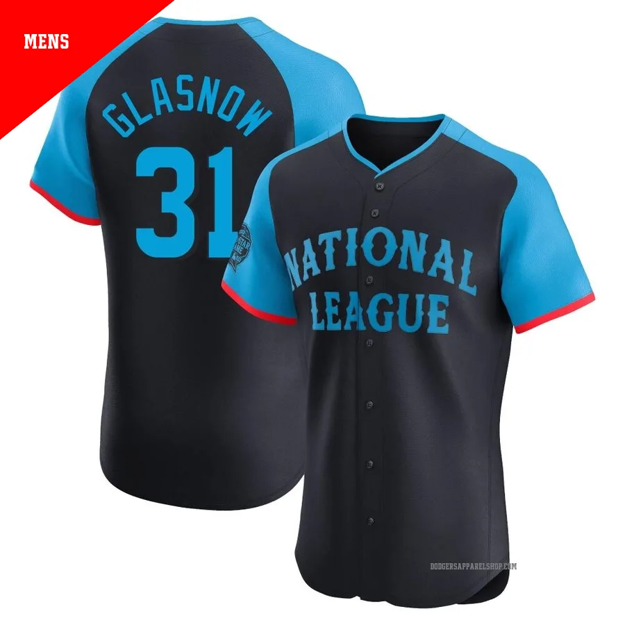 Men's Los Angeles Dodgers ＃31 Tyler Glasnow Navy Elite National League 2024 All-Star Game Jersey