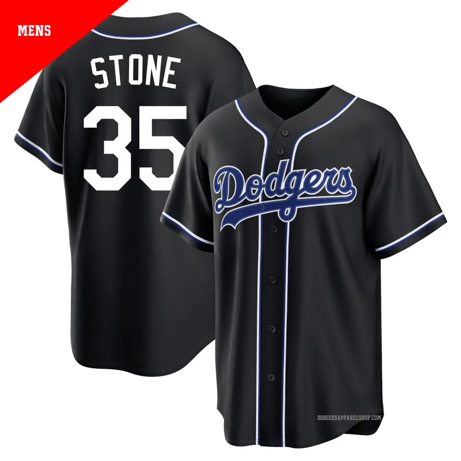 Men's Los Angeles Dodgers ＃35 Gavin Stone Black Replica Fashion Out Jersey