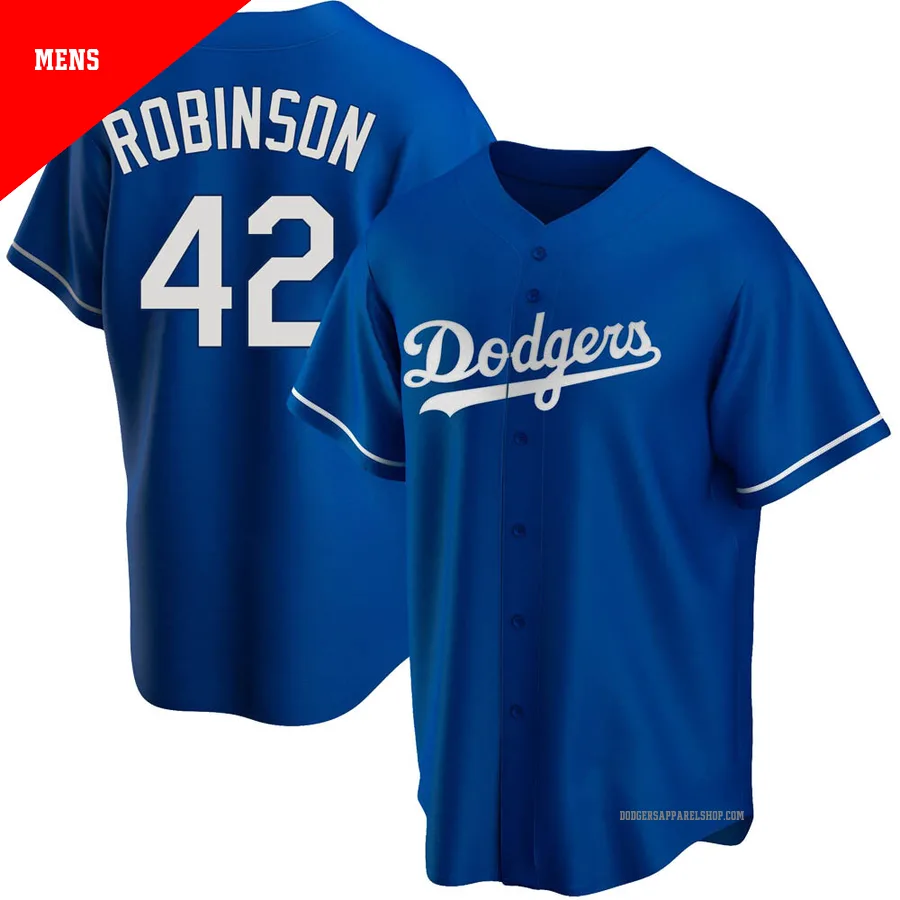Men's Los Angeles Dodgers ＃42 Jackie Robinson Royal Replica Alternate Jersey