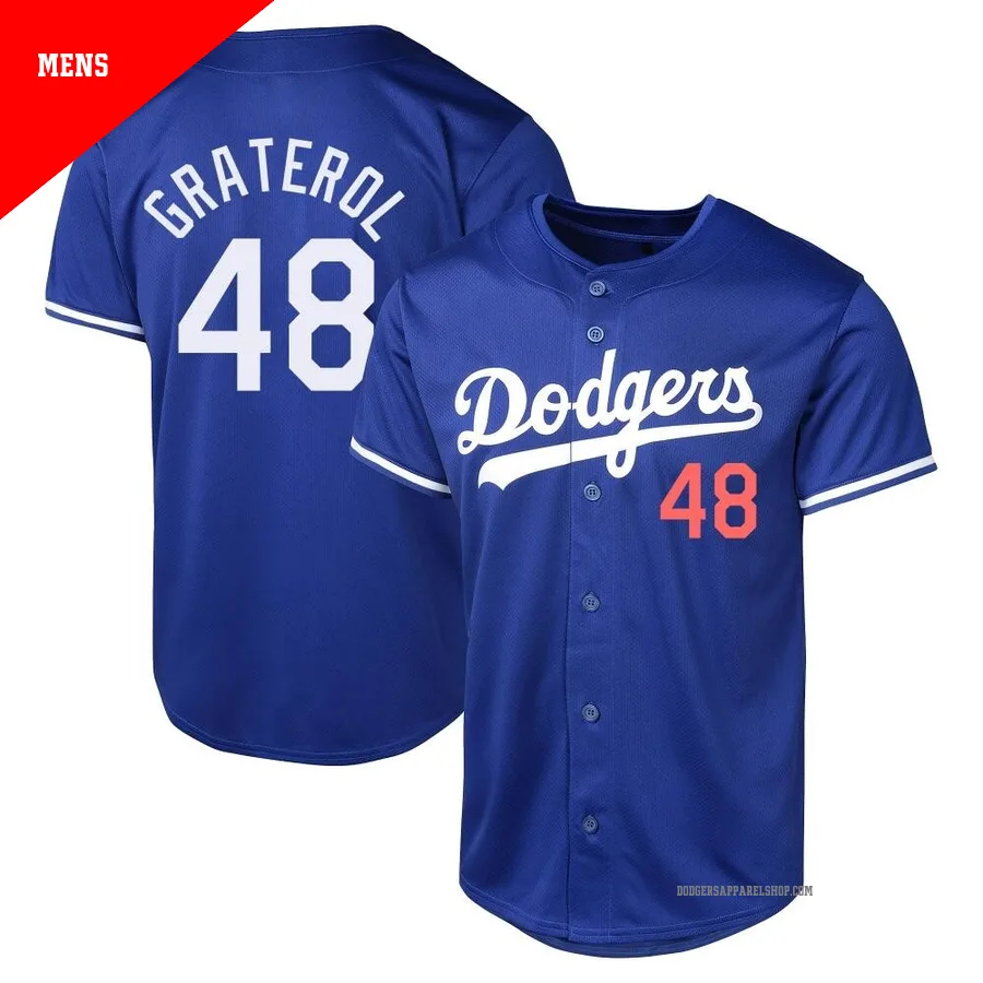 Men's Los Angeles Dodgers ＃48 Brusdar Graterol Royal Limited Alternate Jersey
