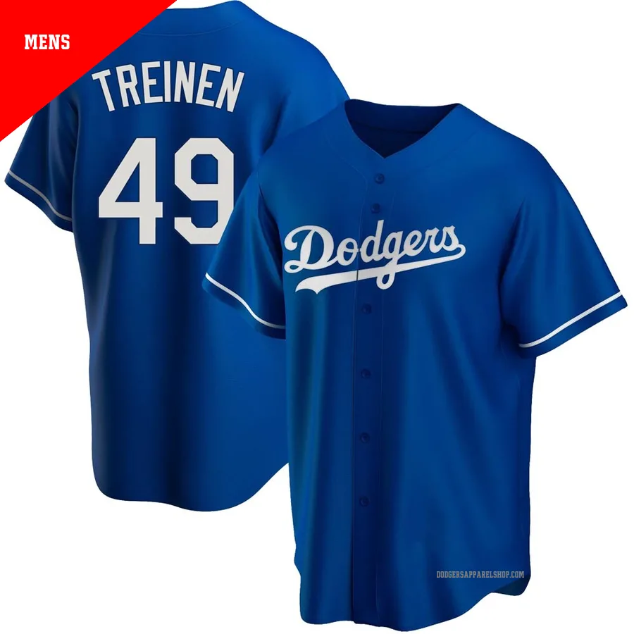 Men's Los Angeles Dodgers ＃49 Blake Treinen Royal Replica Alternate Jersey