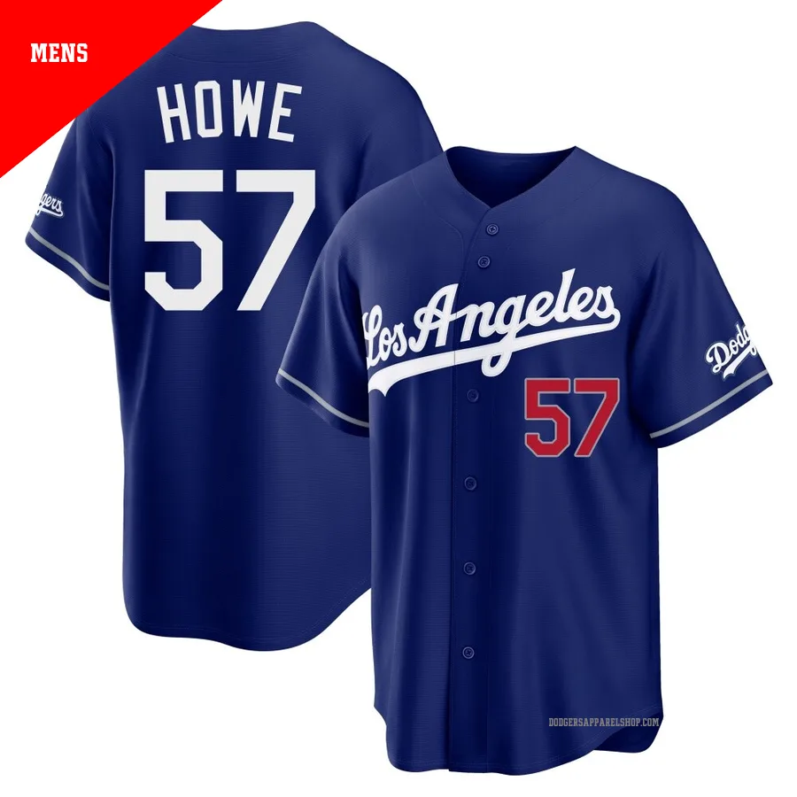 Men's Los Angeles Dodgers ＃57 Steve Howe Royal Limited Alternate Stadium Jersey