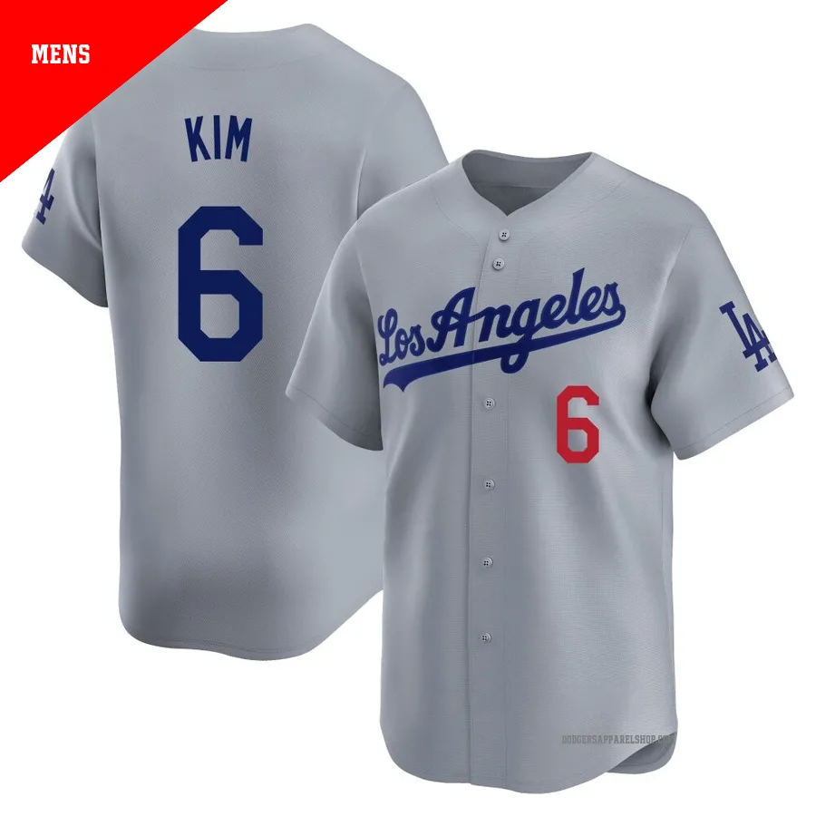 Men's Los Angeles Dodgers ＃6 Hyeseong Kim Gray Limited Away Jersey