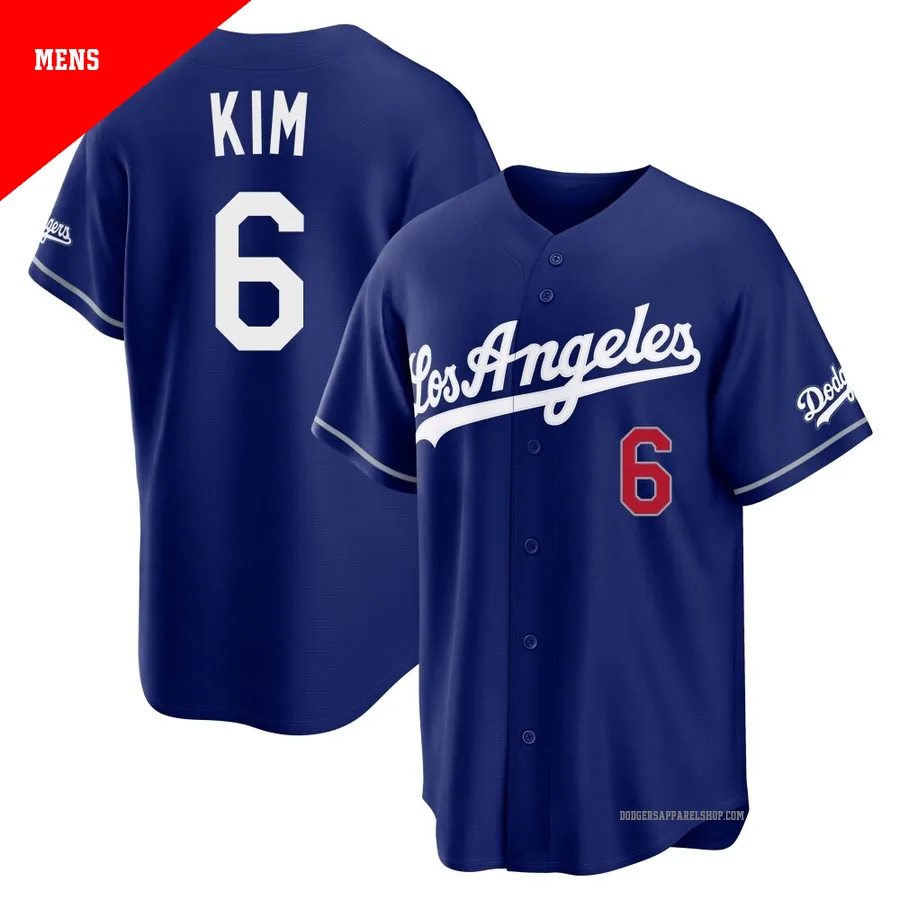 Men's Los Angeles Dodgers ＃6 Hyeseong Kim Royal Limited Alternate Stadium Jersey