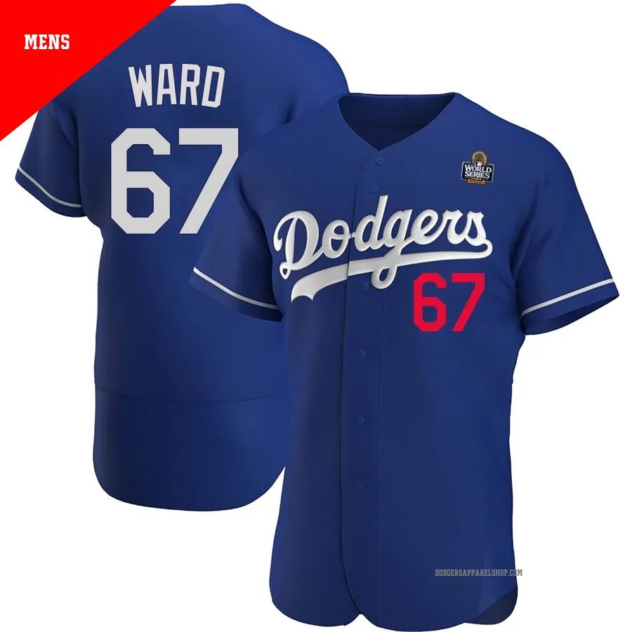 Men's Los Angeles Dodgers ＃67 Ryan Ward Royal Authentic Alternate 2024 World Series Jersey