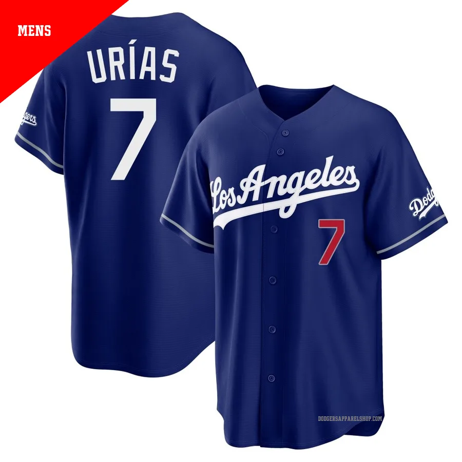 Men's Los Angeles Dodgers ＃7 Julio Urias Royal Limited Alternate Stadium Jersey