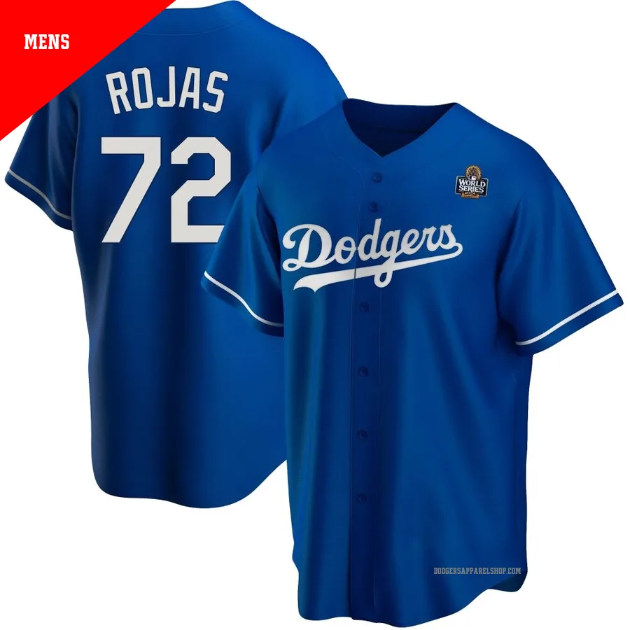 Men's Los Angeles Dodgers ＃72 Miguel Rojas Royal Replica Alternate 2024 World Series Jersey
