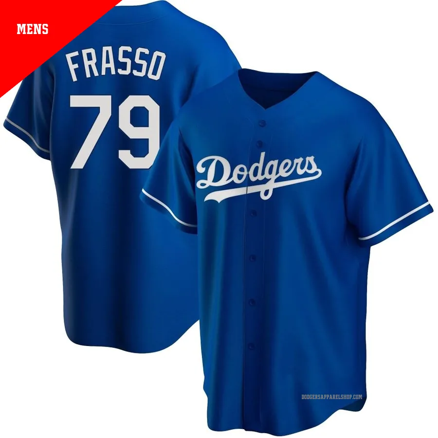 Men's Los Angeles Dodgers ＃79 Nick Frasso Royal Replica Alternate Jersey