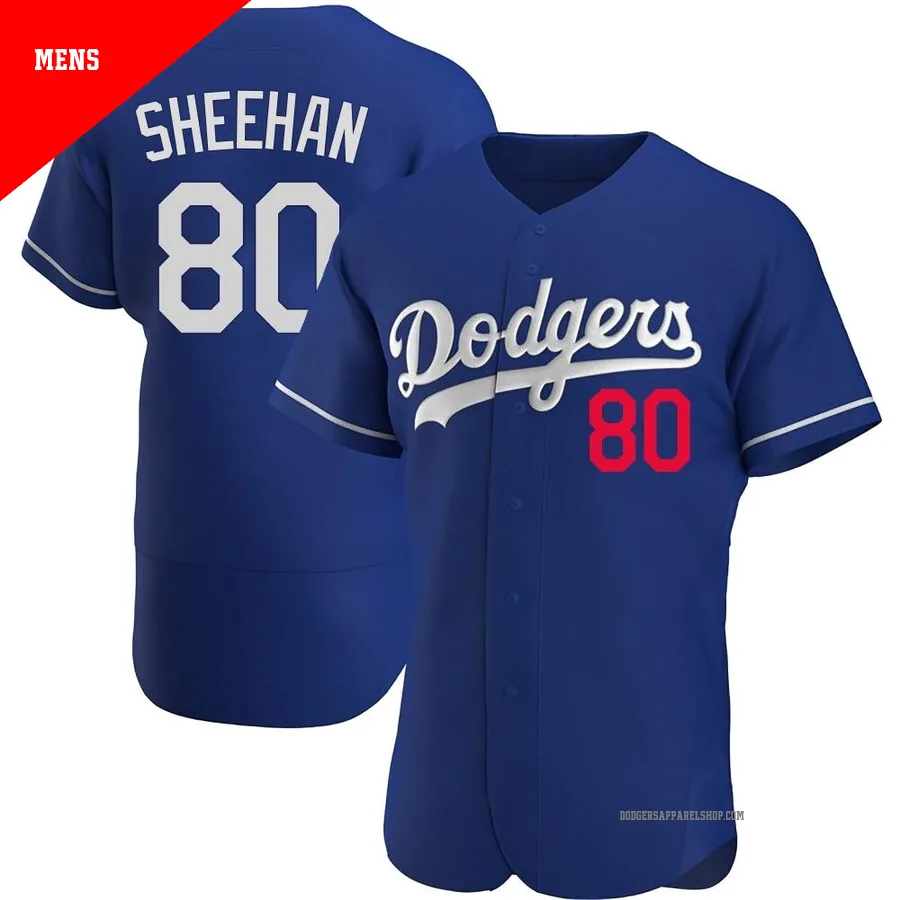 Men's Los Angeles Dodgers ＃80 Emmet Sheehan Royal Authentic Alternate Jersey