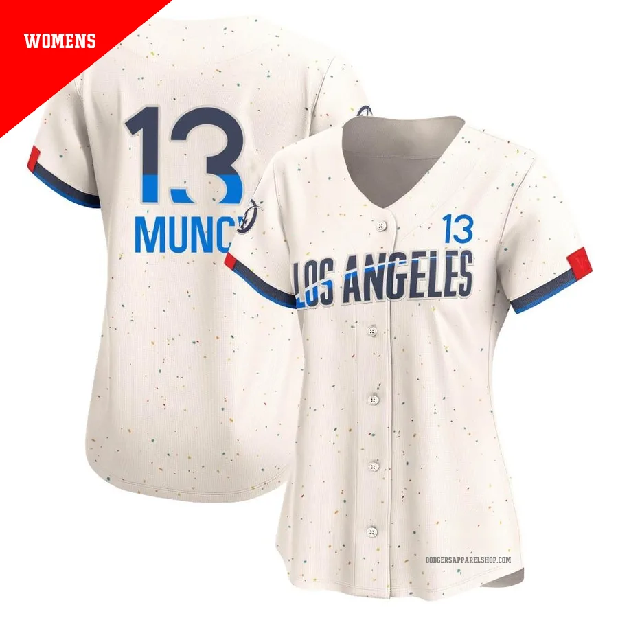 Women's Los Angeles Dodgers ＃13 Max Muncy Cream Limited 2024 City Connect Jersey