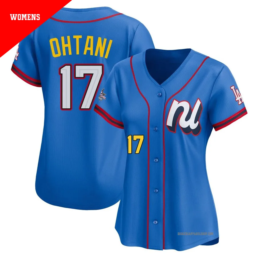 Women's Los Angeles Dodgers ＃17 Shohei Ohtani Blue Limited National League 2025 All-Star Edition Jersey