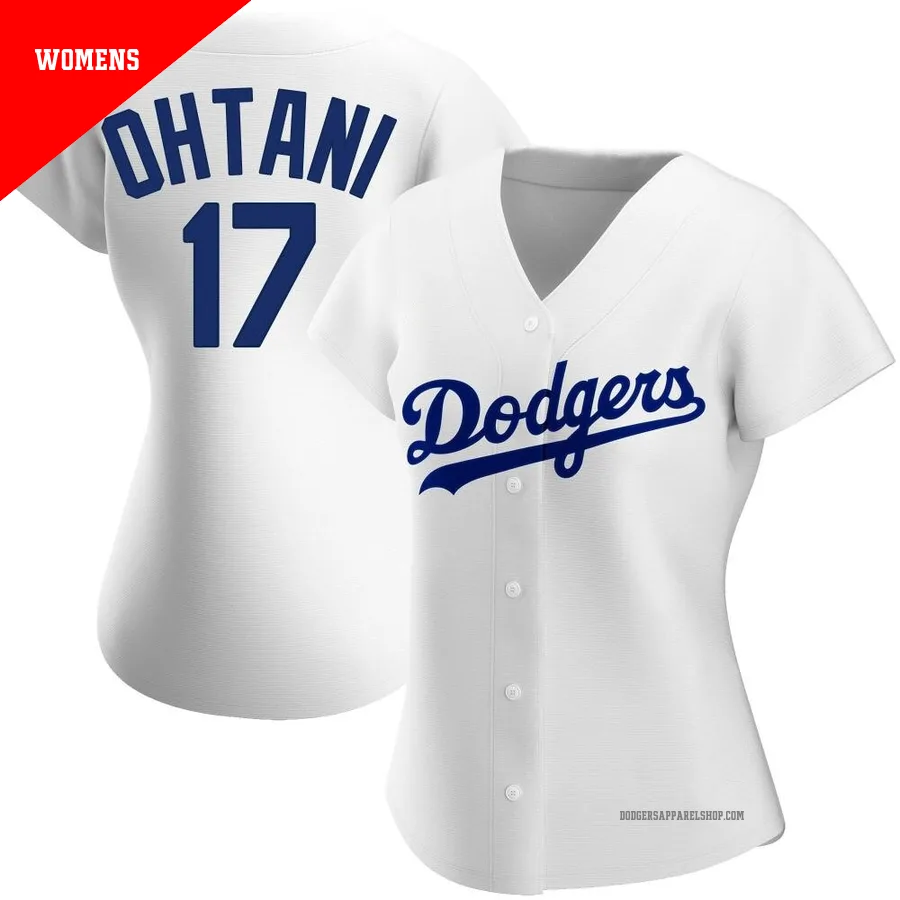Women's Los Angeles Dodgers ＃17 Shohei Ohtani White Authentic Home Jersey
