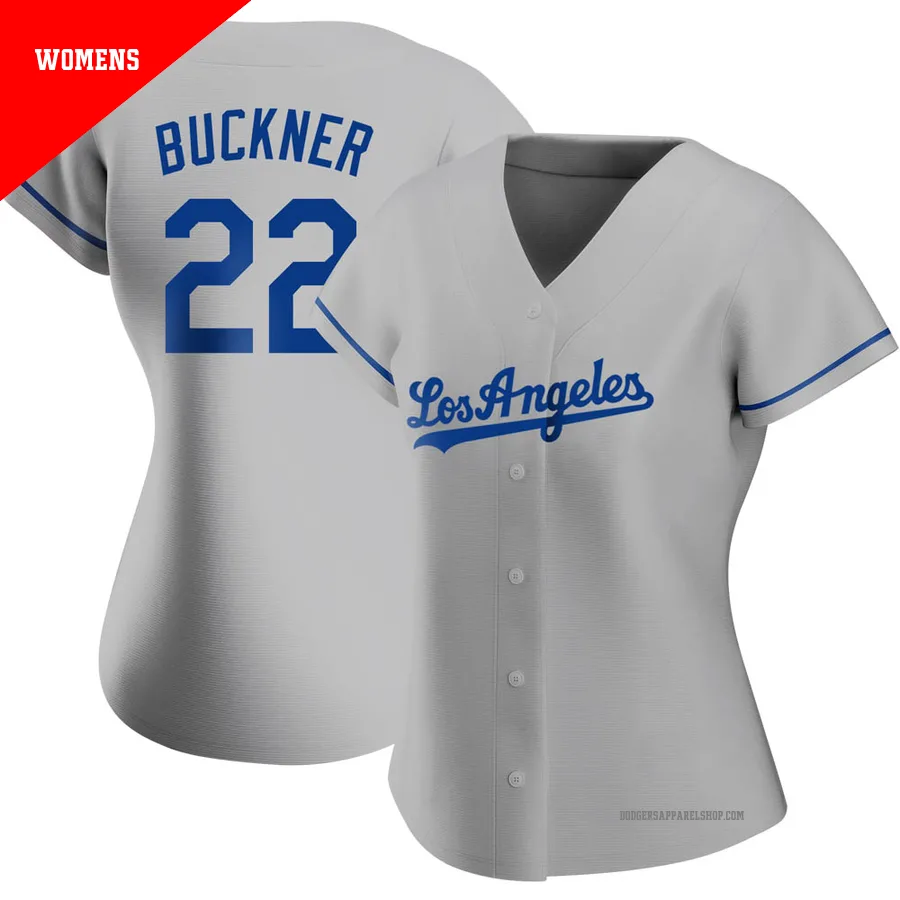 Women's Los Angeles Dodgers ＃22 Bill Buckner Gray Replica Road Jersey