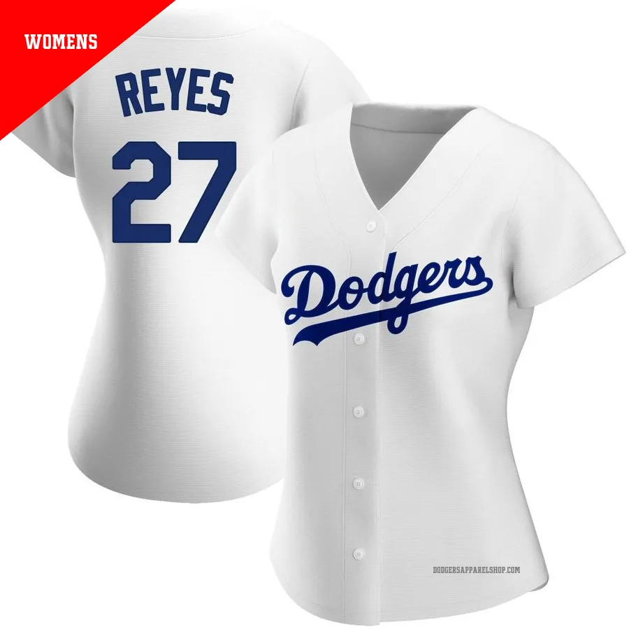 Women's Los Angeles Dodgers ＃27 Alex Reyes White Replica Home Jersey