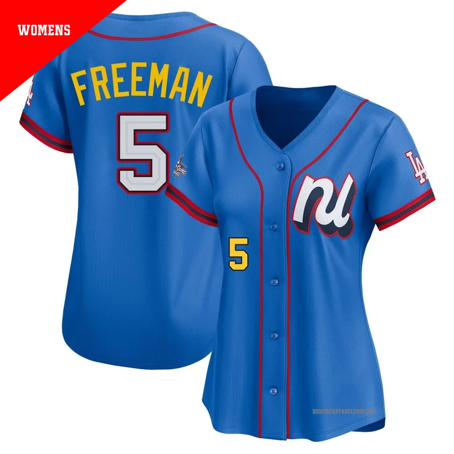 Women's Los Angeles Dodgers ＃5 Freddie Freeman Blue Limited National League 2025 All-Star Edition Jersey