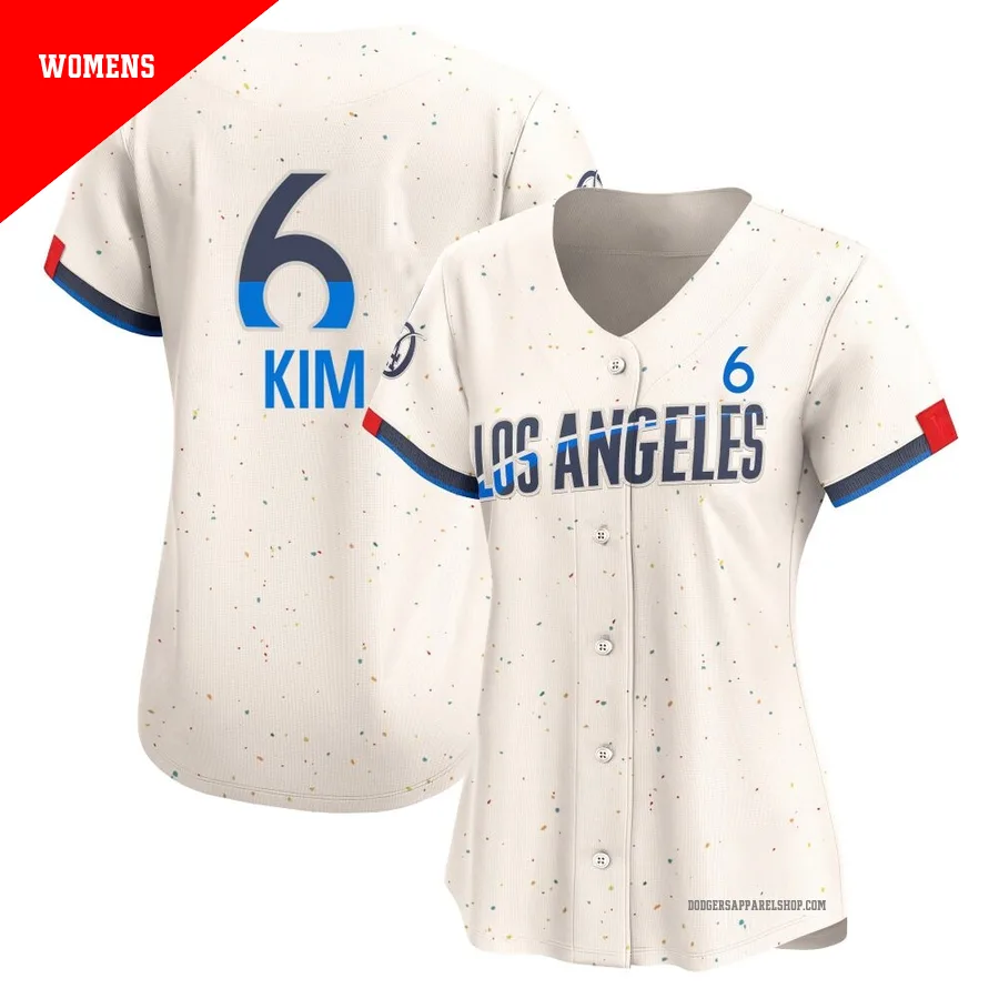 Women's Los Angeles Dodgers ＃6 Hyeseong Kim Cream Limited 2024 City Connect Jersey