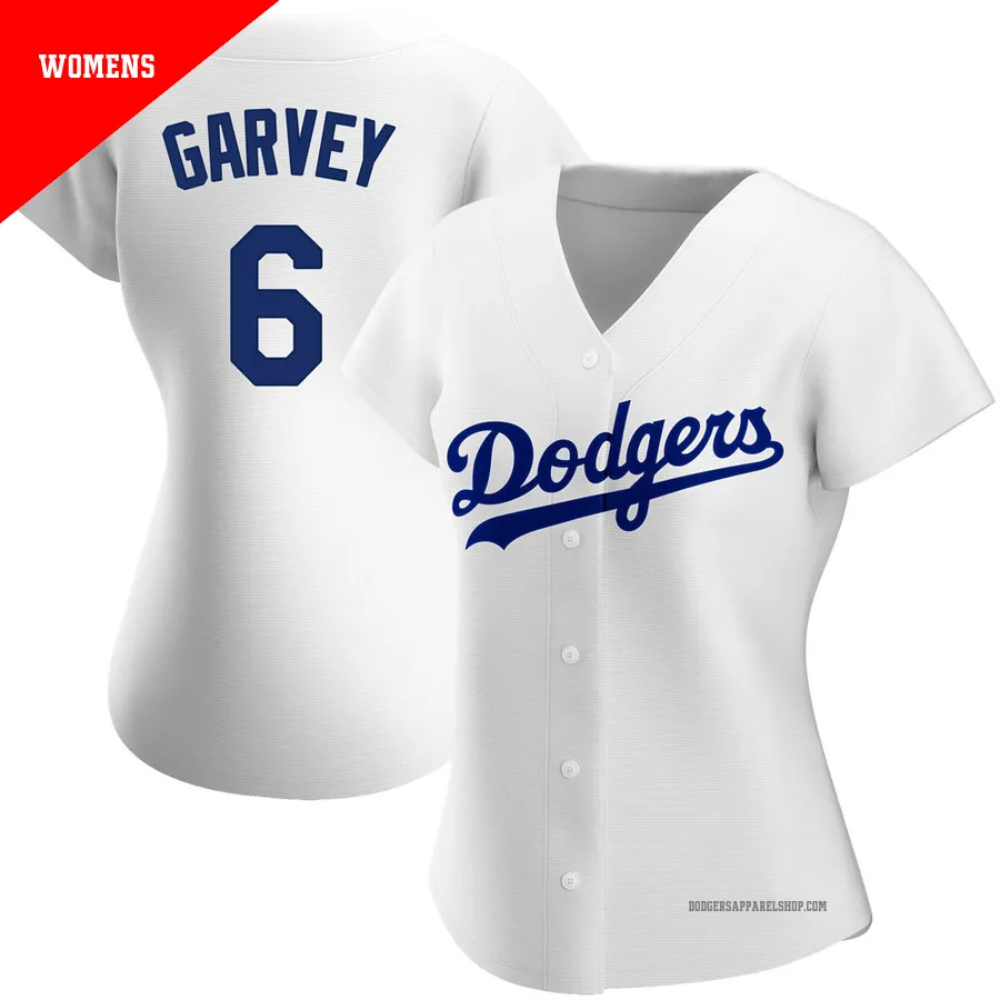 Women's Los Angeles Dodgers ＃6 Steve Garvey White Authentic Home Jersey