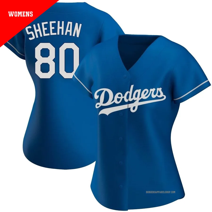 Women's Los Angeles Dodgers ＃80 Emmet Sheehan Royal Authentic Alternate Jersey