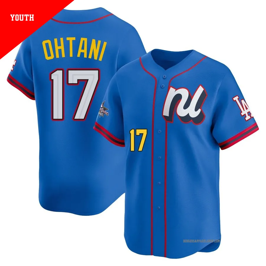 Youth Los Angeles Dodgers ＃17 Shohei Ohtani Blue Limited National League 2025 All-Star Edition Jersey