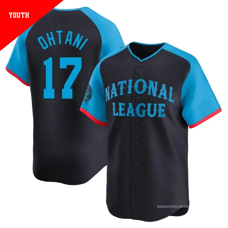 Youth Los Angeles Dodgers ＃17 Shohei Ohtani Navy Limited National League 2024 All-Star Game Jersey