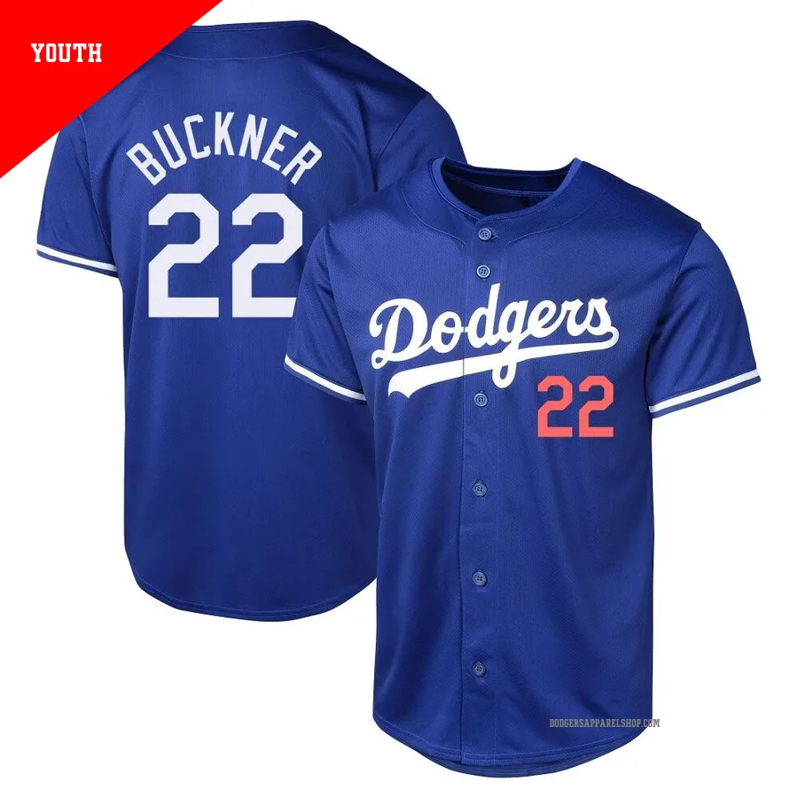 Youth Los Angeles Dodgers ＃22 Bill Buckner Royal Limited Alternate Jersey