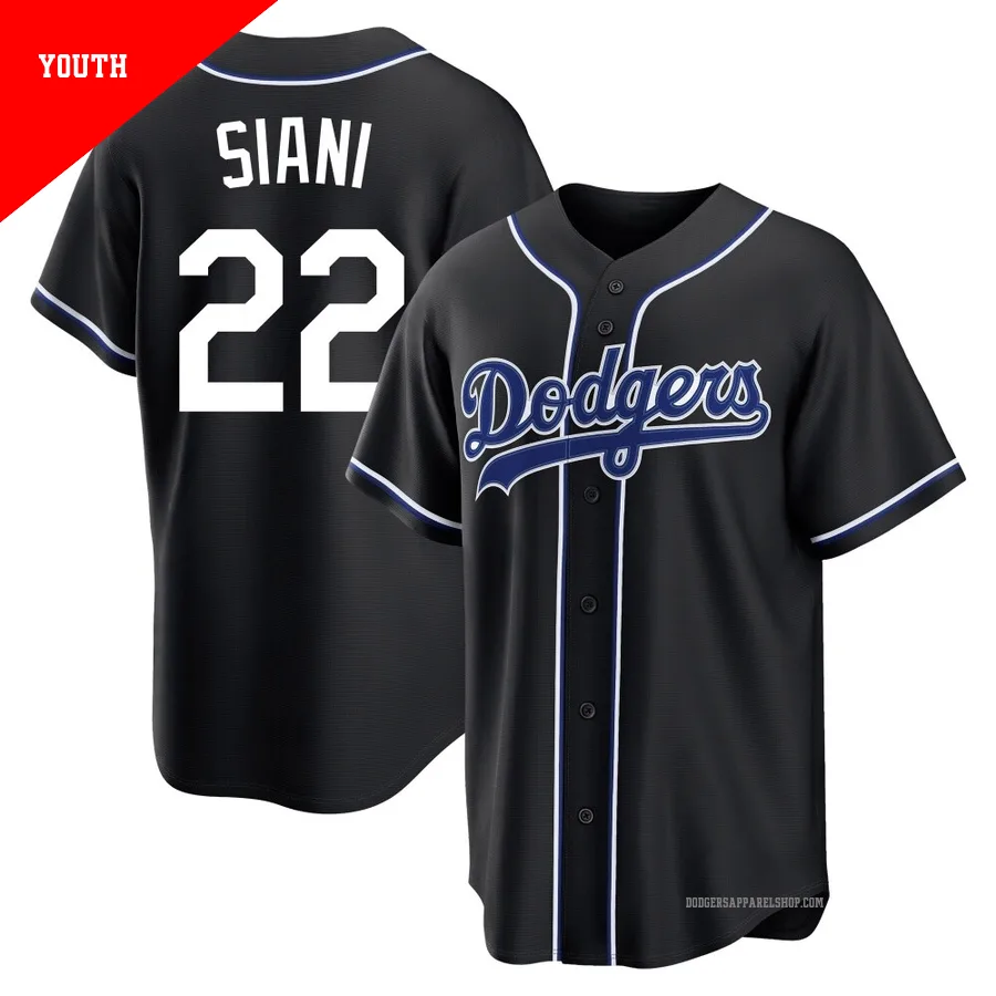 Youth Los Angeles Dodgers ＃22 Michael Siani Black Replica Fashion Out Jersey