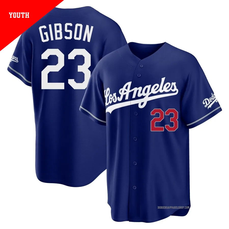 Youth Los Angeles Dodgers ＃23 Kirk Gibson Royal Limited Alternate Stadium Jersey
