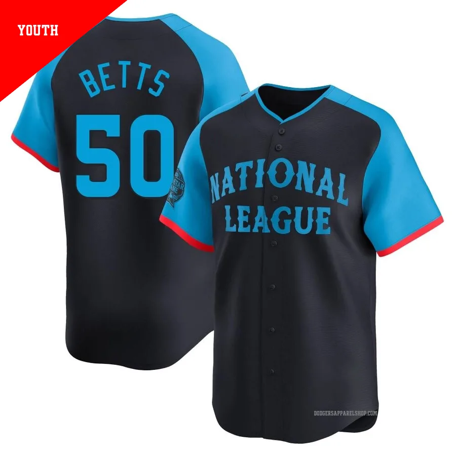 Youth Los Angeles Dodgers ＃50 Mookie Betts Navy Limited National League 2024 All-Star Game Jersey