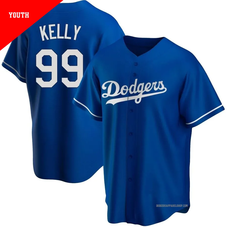 Youth Los Angeles Dodgers ＃99 Joe Kelly Royal Replica Alternate Jersey